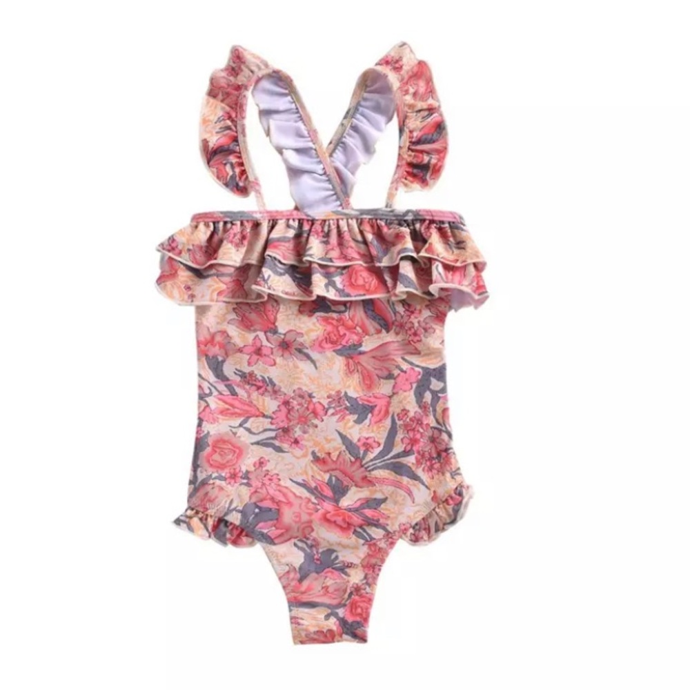 Darling Blush Pink Floral Swimsuit one piece